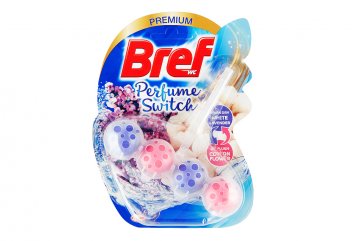 Bref Perfume Switch tuhý WC blok 50g - White Lavender, Cotton Flower Bref Perfume Switch tuhý WC blok 50g - White Lavender, Cotton Flower
