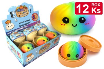 Squishy Dumpling - Duhový - Box 12 ks