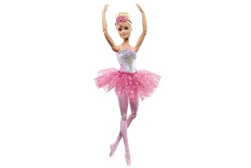 Mattel Barbie® Svítící magická baletka s růžovou sukní, HLC25