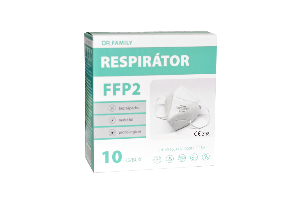 Respirátor FFP2 Dr.family - 10ks Respirátor FFP2 Dr.family - 10ks