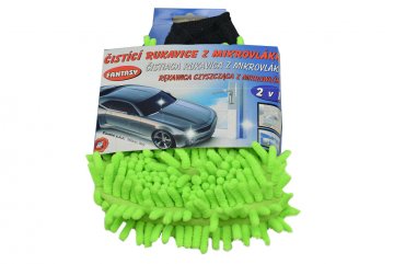 Čistící rukavice z mikrovlákna 2v1 - Zelená Čistící rukavice z mikrovlákna 2v1 - Zelená
