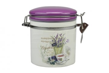 Keramická dóza s uzávěrem a těsněním BANQUET (450ml) - Levandule Keramická dóza s uzávěrem a těsněním BANQUET (450ml) - Levandule