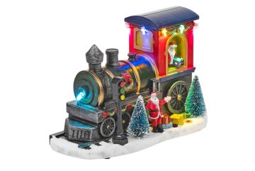 Vánoční Express - Scéna vlak s LED diodami 22cm