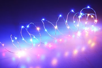 Mikro LED světýlka na baterie (105cm) 20 diod - Multi barevný + časovač Mikro LED světýlka na baterie (105cm) 20 diod - Multi barevný + časovač