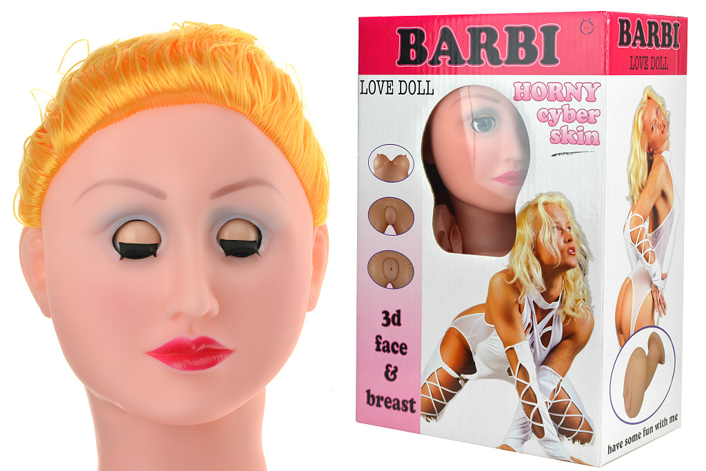 Nafukovací panna s 3D hlavou - Barbi Nafukovací panna s 3D hlavou - Barbi