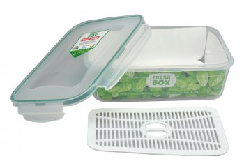 Plastový box s mřížkou a silikonovým těsněním PLAST ART 1,4l (7x21,5x15cm) Plastový box s mřížkou a silikonovým těsněním PLAST ART 1,4l (7x21,5x15cm)