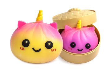Jednorožec antistresový mačkací duhový - Squishy Bun