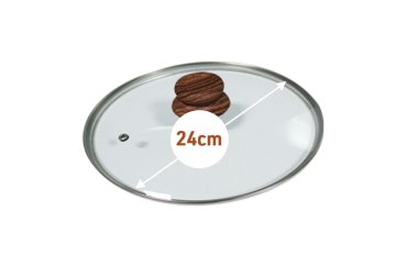 Skleněná poklice Livington Copper & Stone 24 cm