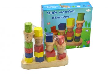 Dřevěná hračka - Čtyři panáci (19cm) Dřevěná hračka - Čtyři panáci (19cm)