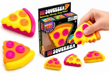 Antistresová lepivá mačkací pizza Squishy 9 cm