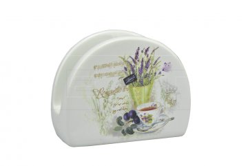 Keramický stojánek na ubrousky BANQUET (10x8x4cm) - Levandule Keramický stojánek na ubrousky BANQUET (10x8x4cm) - Levandule