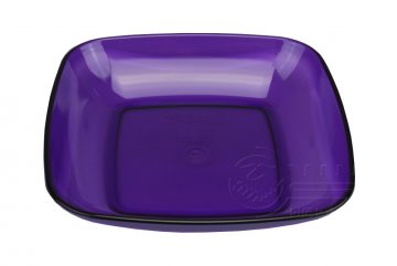 Průhledná plastová miska na potraviny IRAK 700ml - Fialová (19x19x3,5cm) Průhledná plastová miska na potraviny IRAK 700ml - Fialová (19x19x3,5cm)