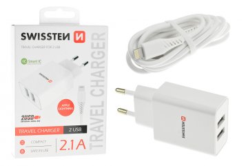 Síťový adaptér Smart IC 2x USB 2,1 A power lightning Síťový adaptér Smart IC 2x USB 2,1 A power lightning