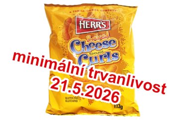Herr's Cheese Curls sýrové kukuřičné křupky bezlepkové 113 g (DMT.21.5.2026)
