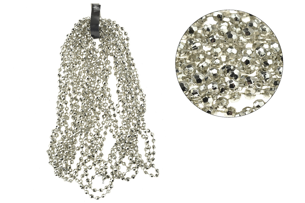 Vánoční řetěz (2.7m) - Stříbrné diamanty Vánoční řetěz (2.7m) - Stříbrné diamanty