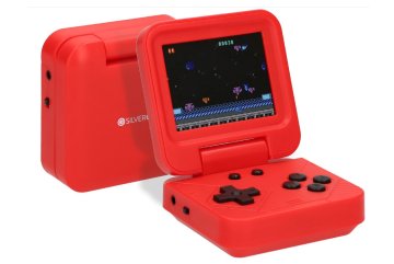Silvergear Retro Herní Konzole – Skládací, 240 Klasických Her, Červená