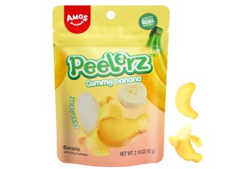 Amos Peelerz Gummy Banana 65 g - Želé bonbóny s banánovou náplní