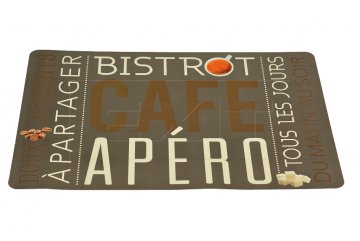 Vinylové prostírání (43.5x28.5cm) - CAFE APÉRO - Hnědé Vinylové prostírání (43.5x28.5cm) - CAFE APÉRO - Hnědé