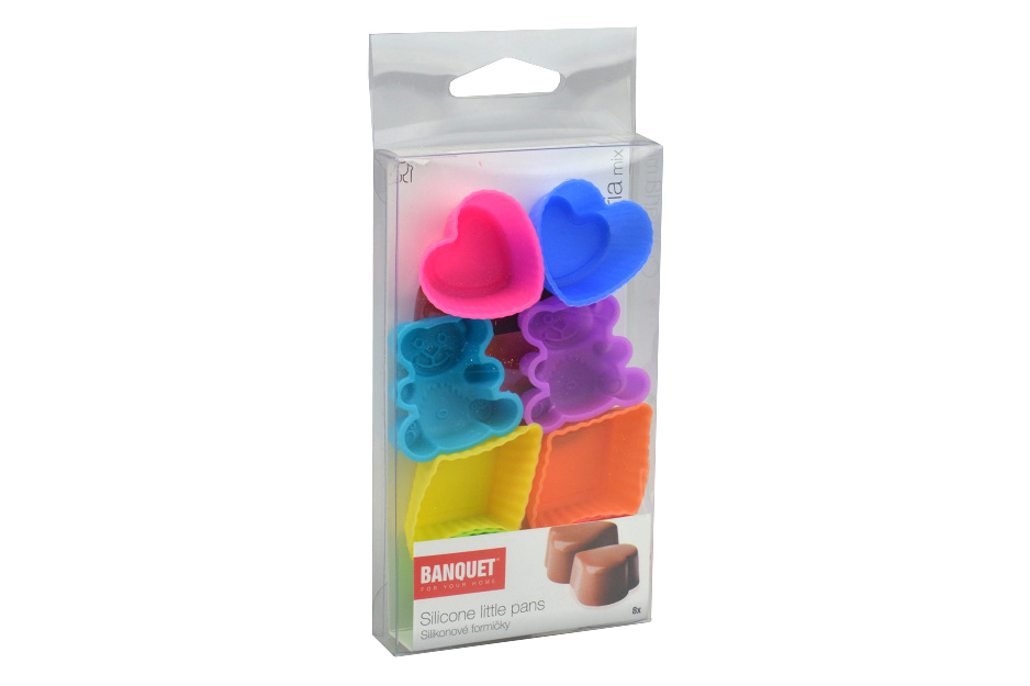Sada 8ks silikonových formiček na domácí čokoládu BANQUET (3cm) Sada 8ks silikonových formiček na domácí čokoládu BANQUET (3cm)