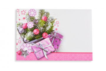 Vánoční obálky 177 x 120 mm - Růžové dárky