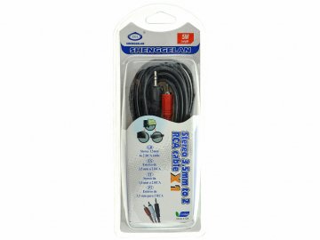 Audio propojovací kabel 3.5mm na 2xRCA - 3m Audio propojovací kabel 3.5mm na 2xRCA - 3m