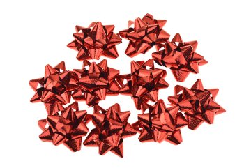 Rozety 5cm červené, 10ks