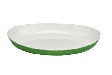 Dvoubarevná plastová miska na potraviny IRAK 400ml - Zelená (21x13x2,5cm) Dvoubarevná plastová miska na potraviny IRAK 400ml - Zelená (21x13x2,5cm)