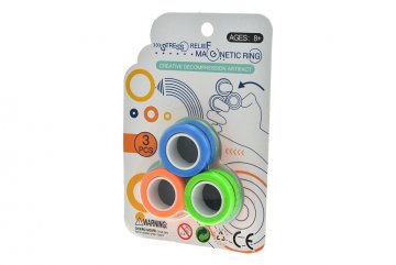 Magnetické prsteny - Namixované barvy, set 3ks
