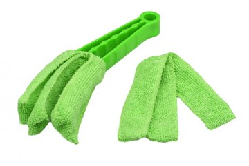 Čistič na žaluzie z mikrovlákna - Zelený (22cm) Čistič na žaluzie z mikrovlákna - Zelený (22cm)