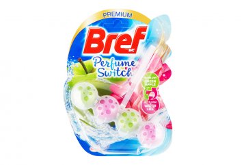 Bref Perfume Switch tuhý WC blok 50g - Green Apple , Water Lily Bref Perfume Switch tuhý WC blok 50g - Green Apple , Water Lily