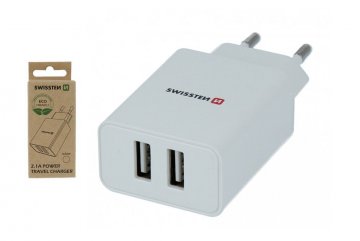 Síťový adaptér Smart IC 2x USB 2,1A power, bílý (ECO BALENÍ)