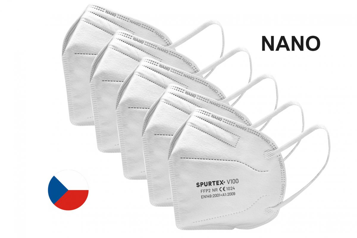 SpurTex Nanorespirátor V100 FFP2 NR 5 ks SpurTex Nanorespirátor V100 FFP2 NR 5 ks