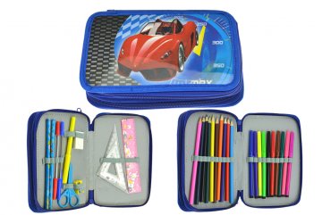 Školní penál 2 patrový s výbavou - Auto Ferrari Školní penál 2 patrový s výbavou - Auto Ferrari