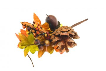Podzimní dekorace do vázy, větvička, žalud, šiška