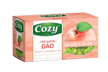 Cozy Černý čaj broskev 25×2 g (50 g) - porcovaný broskvový čaj