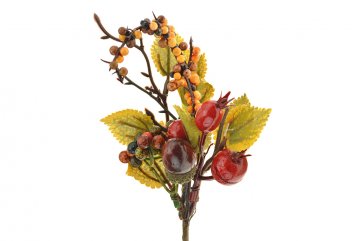 Podzimní dekorace do truhlíku - Větvička s bobulemi