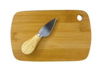 Prkénko s nožem na sýr 20x13 cm
