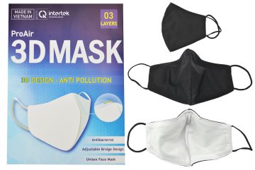 Antibakteriální 3D maska Pro Air - Černá Antibakteriální 3D maska Pro Air - Černá
