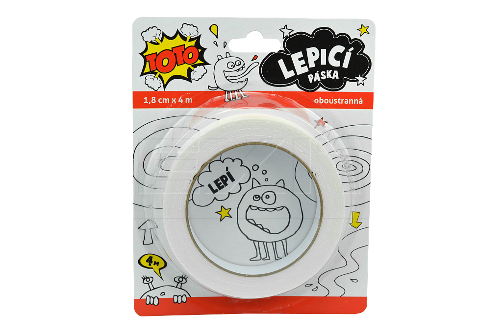 Oboustranná lepící páska TOTO (1,8cm x 4m) Oboustranná lepící páska TOTO (1,8cm x 4m)