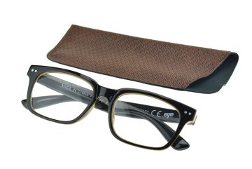 Moderní levné brýle na čtení s pouzdrem - Hnědé +2.0