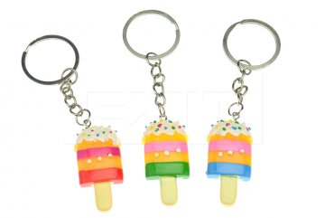 Plastový přívěšek na klíče GAZELO (4cm) - Nanuk - 1ks mix barev