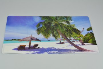 3D prostírání s měnícím se efektem (42x28cm) - Pláž s palmou