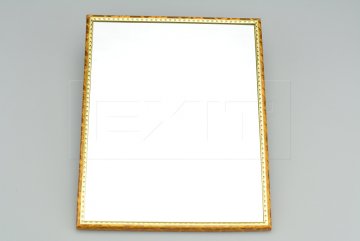Zrcátko na pověšení na zeď (24.5x19.5cm) - Třpytivý zlatý rámeček