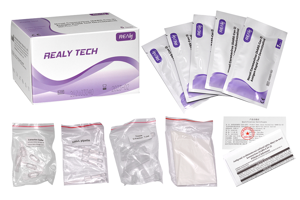Od 60kč/ks - Novel Coronavirus (SARS-Cov-2) Antigen Rapid Test Device (saliva) - Balení 5ks Od 60kč/ks - Novel Coronavirus (SARS-Cov-2) Antigen Rapid Test Device (saliva) - Balení 5ks