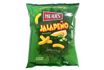 Herr's Cheese Curls Sýr & Jalapeño americké kukuřičné křupky 113 g (DMT.27.9.2026)