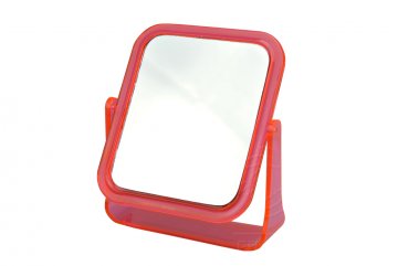 Oboustranné kosmetické zrcátko s dvojnásobným zvětšením ELEGANZA - Růžové (13,5x11,5cm) Oboustranné kosmetické zrcátko s dvojnásobným zvětšením ELEGANZA - Růžové (13,5x11,5cm)