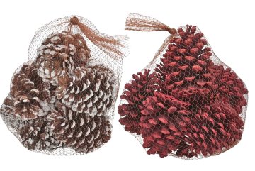 Velké šišky k dekorování - přírodní, pytel 10 cm