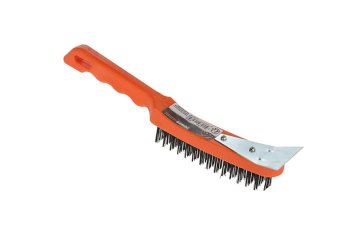 Drátěný kartáč s rukojetí, oranžový