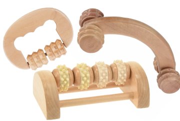 Set dřevěných masážních pomůcek
