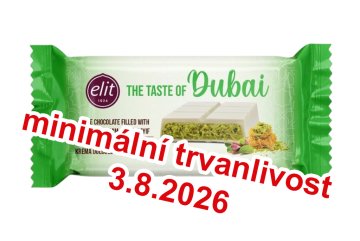 Dubajská bílá čokoláda s pistáciemi 90g (DMT.3.8.2026)